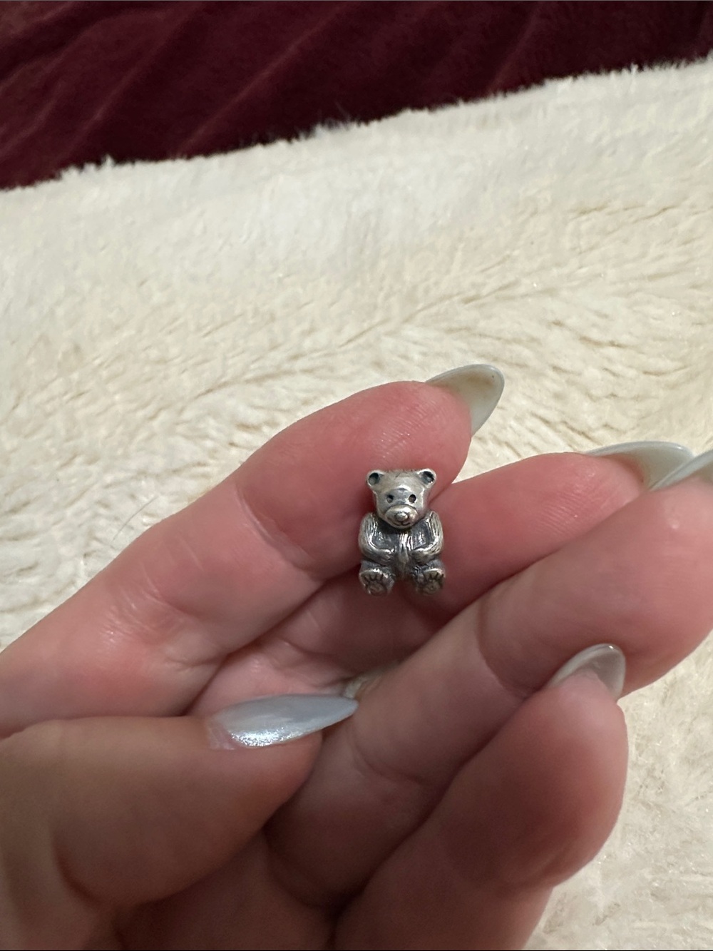 Pandora Silver Teddy Bear Charm - Silver